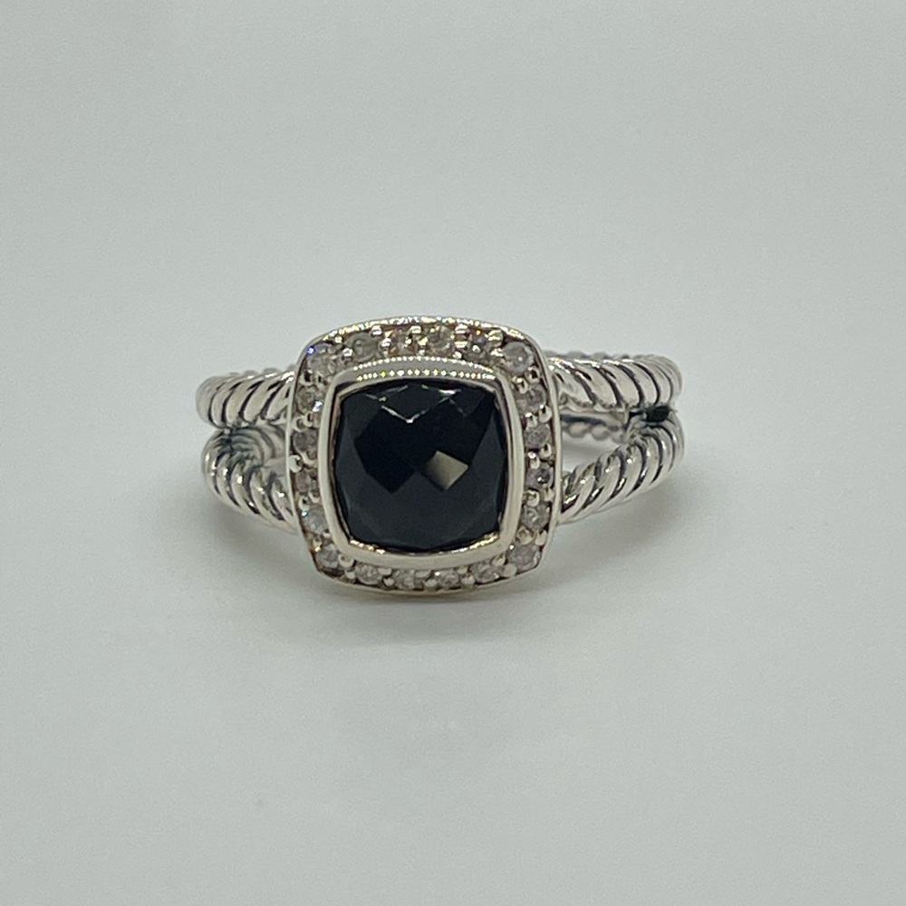 David Yurman Black Onyx Petite Albion Ring - Picture 7 of 7